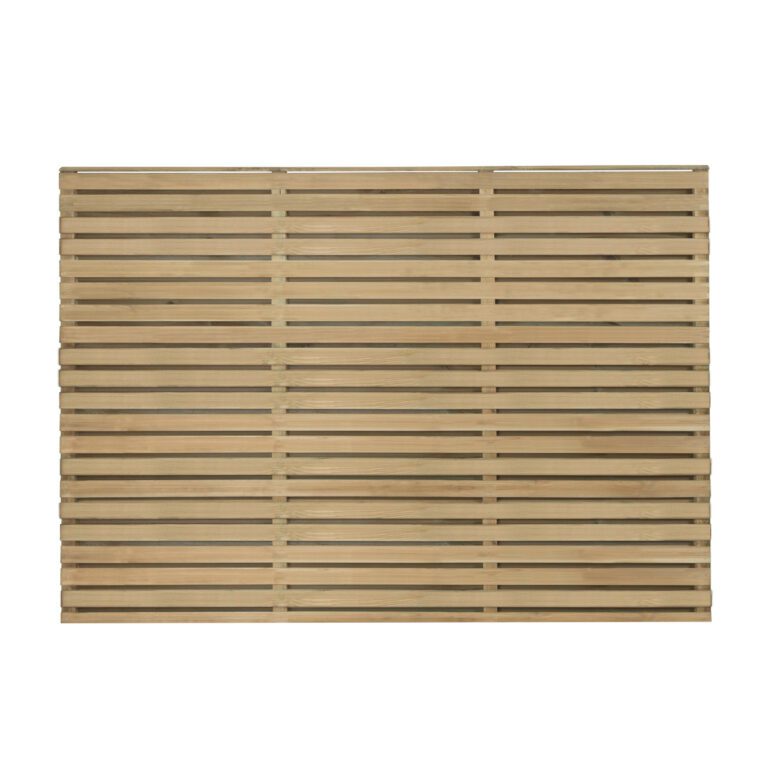 5013053172995 1 1.8m x 1.2m Pressure Treated Contemporary Double Slatted Fence Panel Pack of 3.jpg